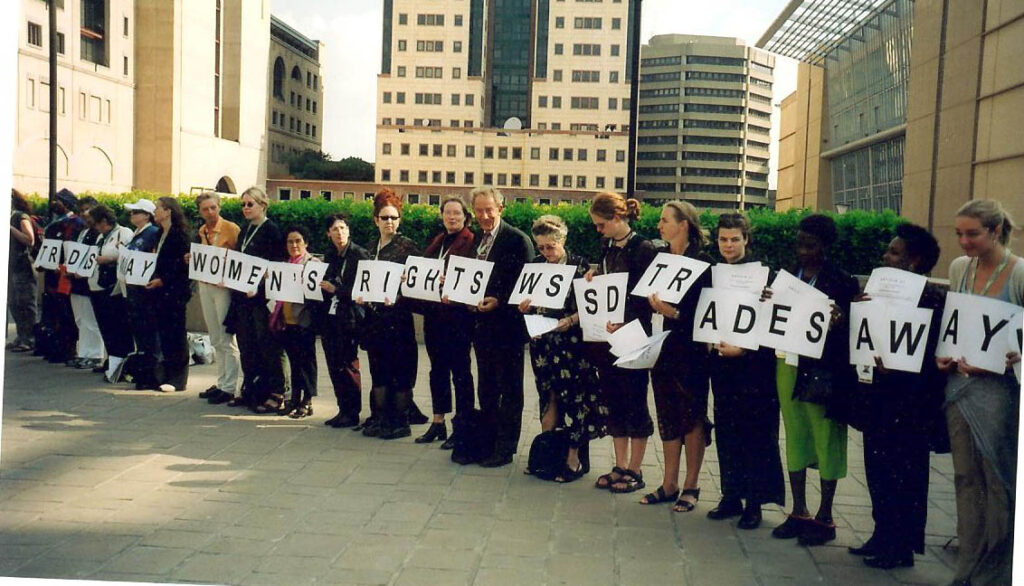 taking part in the world summit demo Jo'burg 2002 copy